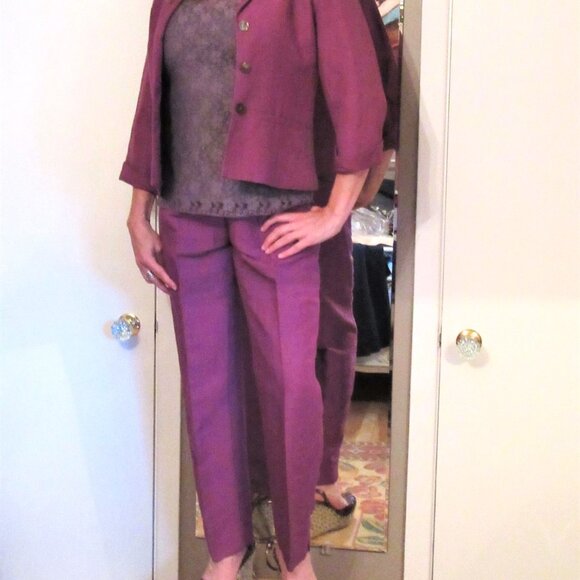 LOVELY ELEGANT VINTAGE TRISTAN & ISEUT PANTS & JACKET SET - Picture 2 of 7